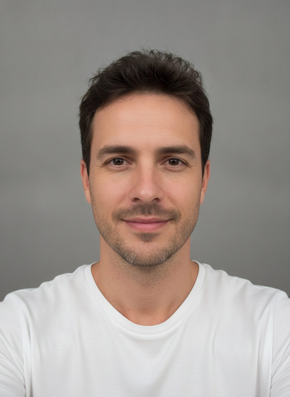 Antes — barba por fazer